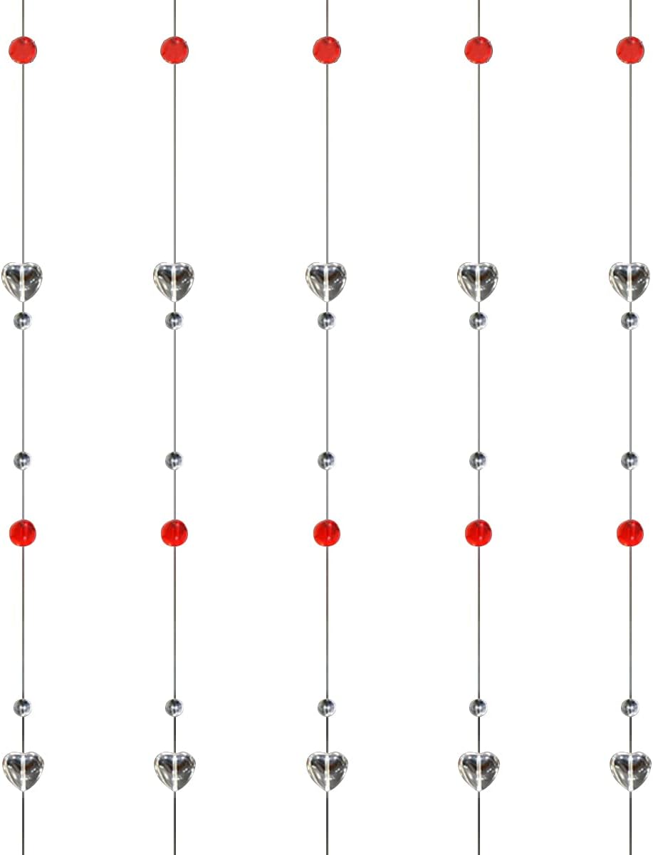 1 Meter Red Door Curtain with Crystal Beads