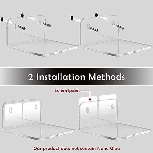 Trailwalk Acrylic Mini Floating Wall Shelf 8 Pack