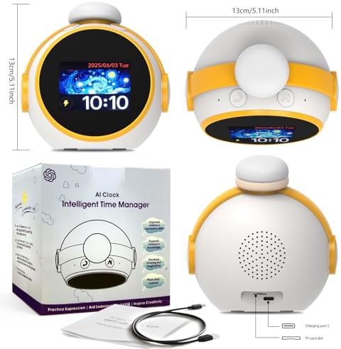 Smart AI Alarm Clock with Voice Control for Kids