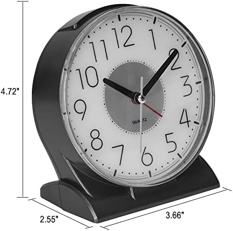 Silent No Ticking Analog Alarm Clock for Seniors