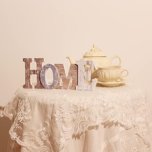 Wooden Home Sign with Classic Multi-Color Letters