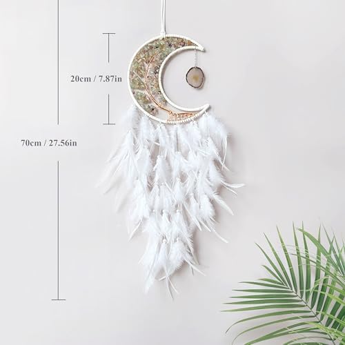 Moon Dream Catchers with Chakra Agate Stone