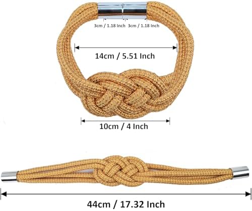 2 Pack Magnetic Curtain Holdbacks with Jute Rope