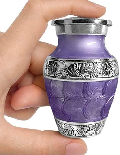 Small Purple Urn for Human Ashes Keepsake Decorative Urn