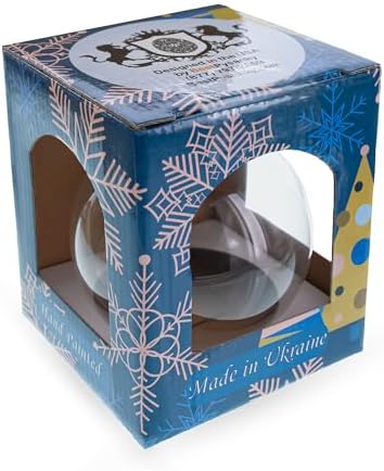 BestPysanky 4 Inch Blown Glass Menorah Ornament