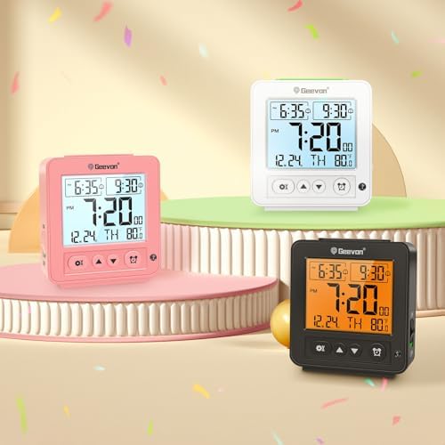Geevon Smart Night Light Alarm Clock with Dual Alarm and Temperature Monitor