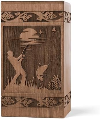 Elegant Wooden Cremation Urn for Human Ashes 250 lbs