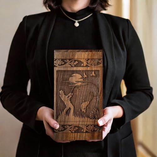 Elegant Wooden Cremation Urn for Human Ashes 250 lbs