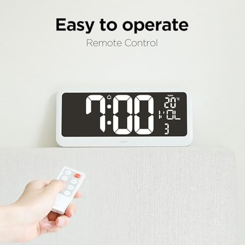 Mooas Digital Alarm Clock with Mirror Display