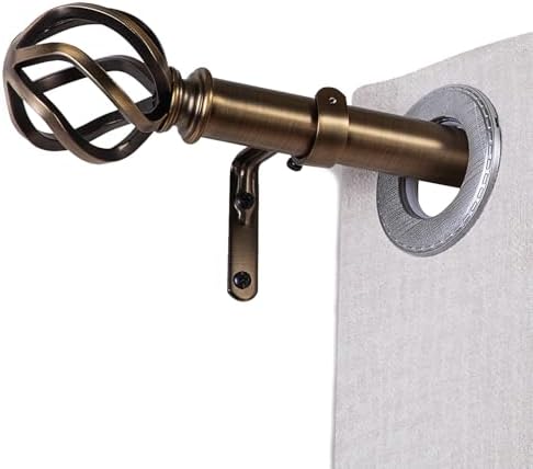 Adjustable Curtain Rods 18-88 Inches Antique Brass