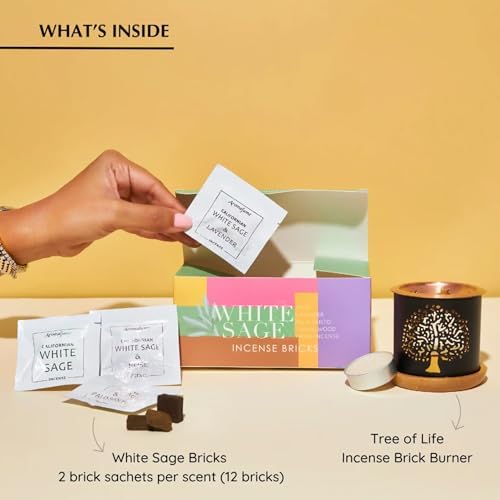 Aromafume White Sage Incense Brick Gift Set
