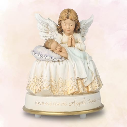 Guardian Angel Music Box Figurine - 53 Inch Musical Angel Decoration