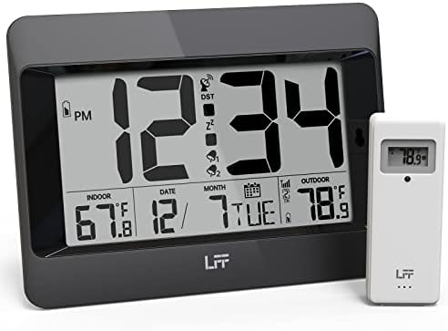 LFF Atomic Clock with Outdoor Sensor and Temperature Display