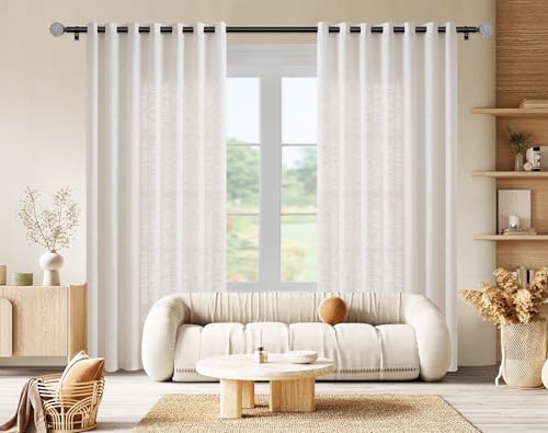 Boho Wood Curtain Rods 32-120 Inches Black