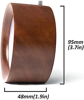 Lancoon Round Wooden Alarm Clock with Silent Quartz Movement and Soft Backlight