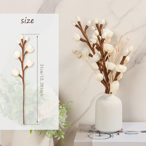 XDINGYY Reed Diffuser Sticks Set 8 Sticks 4 Flowers