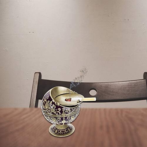 LAUYOO Windproof Ashtray with Lid for Cigarettes