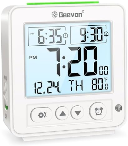 Geevon Smart Night Light Alarm Clock with Dual Alarm and Temperature Monitor