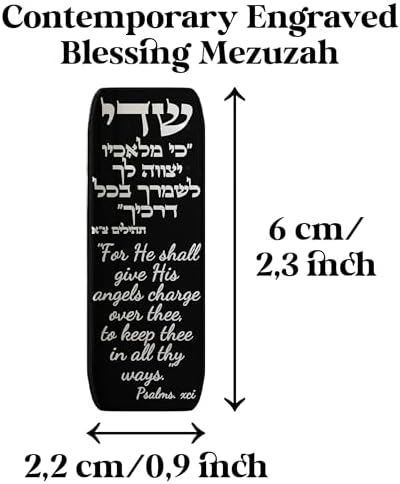 Car Mezuzah with Travelers Prayer and Engraved Blessing
