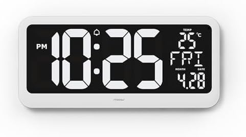 Mooas Digital Alarm Clock with Mirror Display