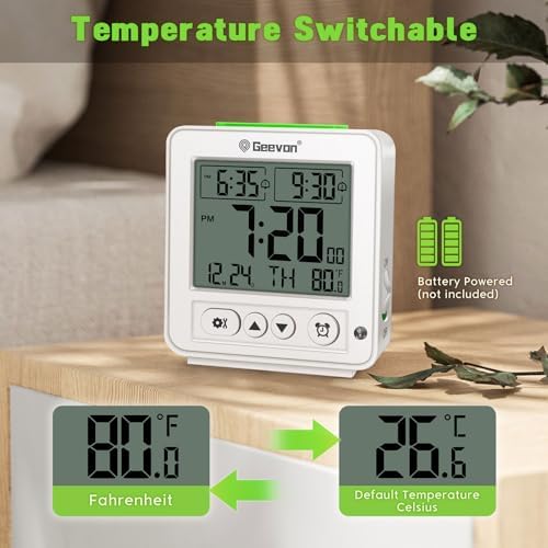 Geevon Smart Night Light Alarm Clock with Dual Alarm and Temperature Monitor