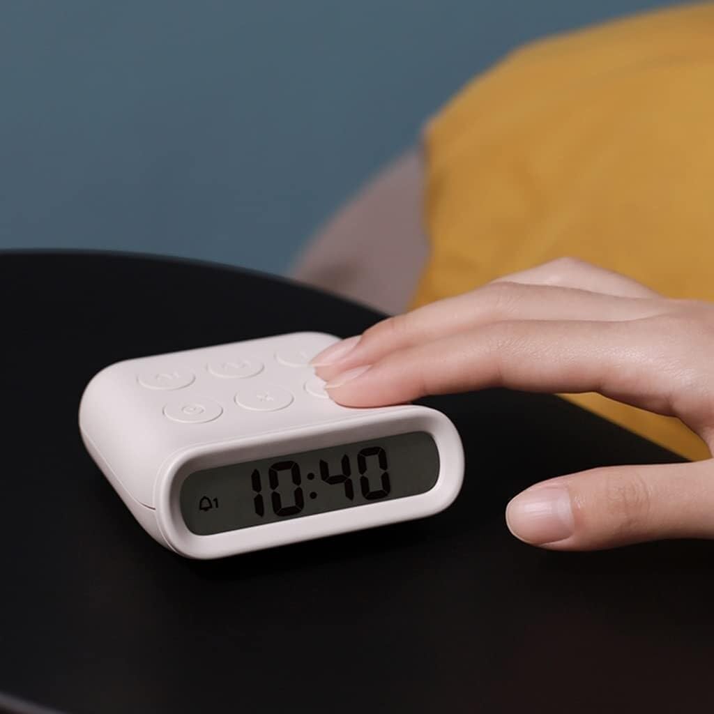 Dual Alarm Clock with Snooze Battery Operated Silent Intelligent Dimming 5 Volume Levels