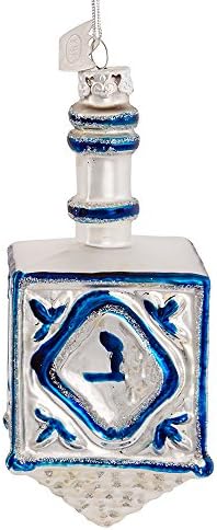 Kurt Adler 4-14 Inch Noble Gems Glass Dreidel Hanukkah Ornament