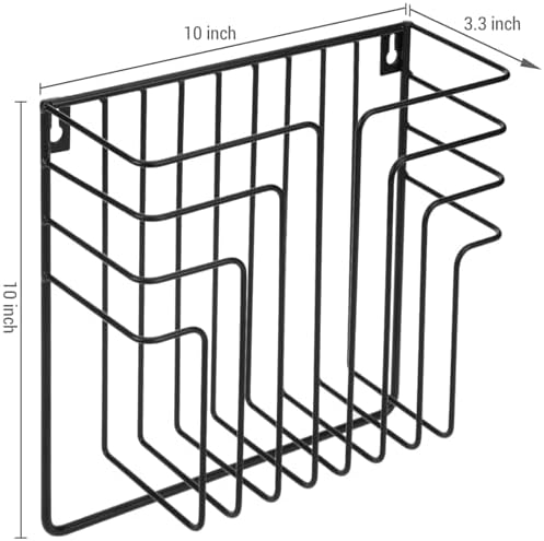 Modern Design Black Metal Wire Magazine Holder and File Folder Rack