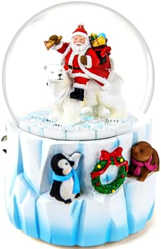 MrWinder Christmas Snow Globe Musical Decor