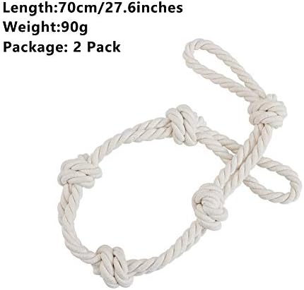 BEL AVENIR 2 Pack Boho Cotton Curtain Tiebacks