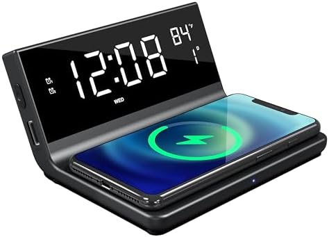Supersonic SC-6025QI Dual Alarm Clock with Wireless Charging