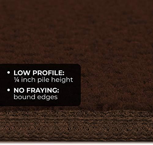 Skid-Resistant Carpet Runner in Chocolate Brown 10x27