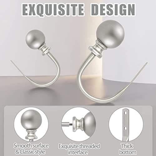 KAMANINA Decorative Curtain Holdbacks with Round Finials