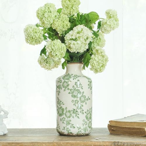 Ronasip 8 Inch Retro Crackle Glaze Ceramic Vase