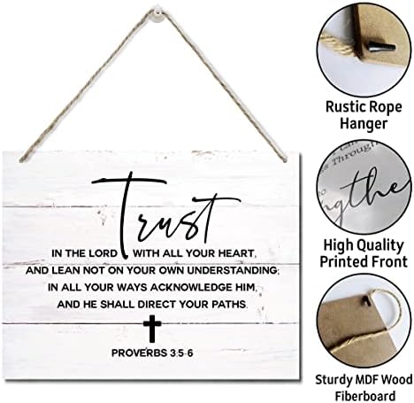 Bible Verse Wood Plaque Wall Hanging Sign