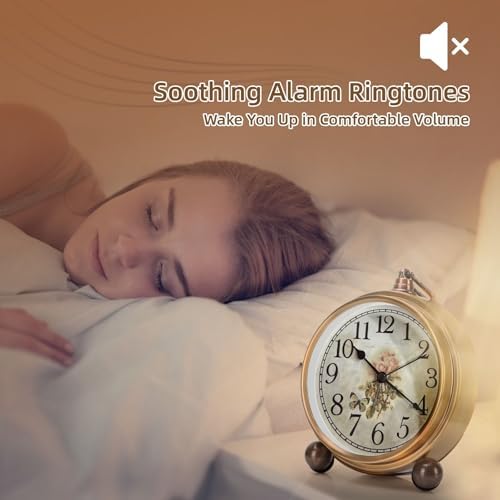 Maxspace Retro Vintage Desk Clock with Alarm