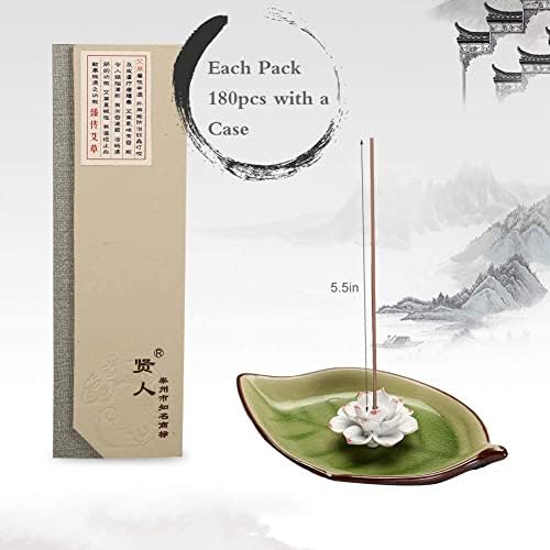 Zerodis 180 Pcs Pack Sandalwood Incense for Home Spa Office Meditation