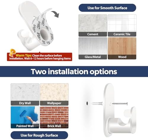 USFOOK Adjustable No Drill Curtain Rods 32-58 Inches