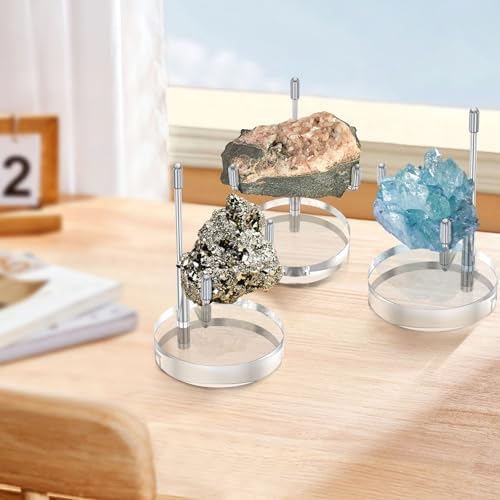 3Pcs Adjustable Metal Arms Display Stand for Rocks and Gems