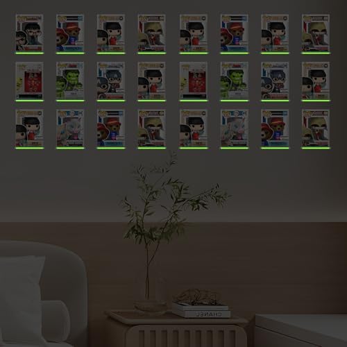 12 Pack Clear Floating Wall Shelf for Home Decor