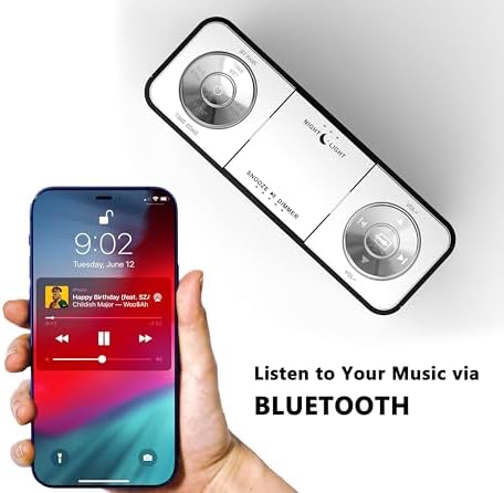 iTOMA Bluetooth Clock Radio with Dual Alarm and USB Charging