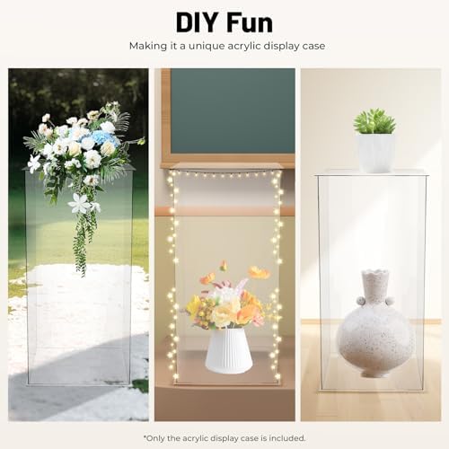Clear Tall Acrylic Display Pedestal 12x12x24