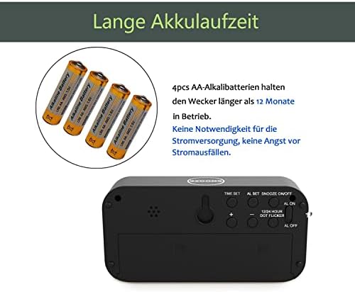 Energy Saving Digital Alarm Clock with LED Display