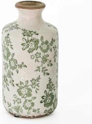 Ronasip 8 Inch Retro Crackle Glaze Ceramic Vase