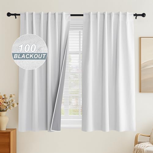 Pony Dance Faux Linen Blackout Curtains 2 Panels Set