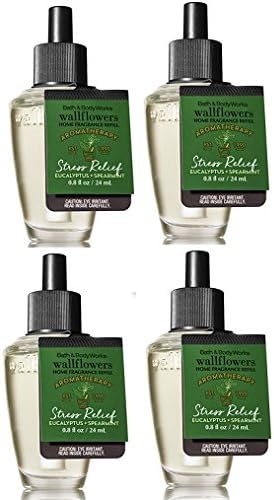 Bath Body Works Eucalyptus Spearmint Wallflowers Refills 4-Bulbs