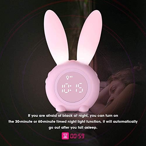 KDtech Kids Alarm Clock with Night Light and 6 Ringtones
