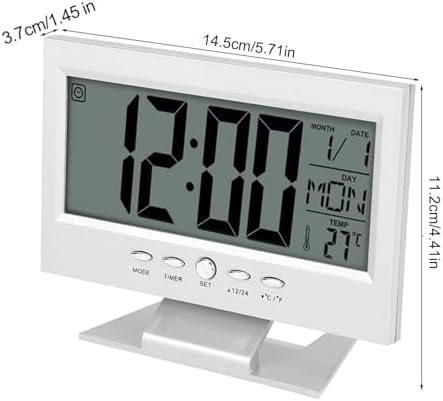 Beufee Atomic Alarm Clock with Night Light and Temp Display
