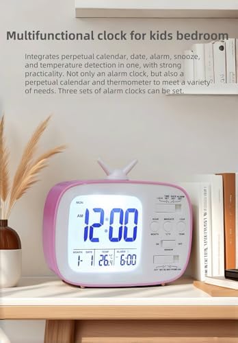 YHFITN Smart Digital Alarm Clock for Kids Bedroom Green
