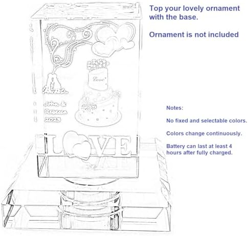 Rechargeable LED Crystal Base for Art Display